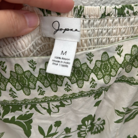 Japna Green Floral Boho Maxi Dress Rayon Size M - Picture 6 of 6